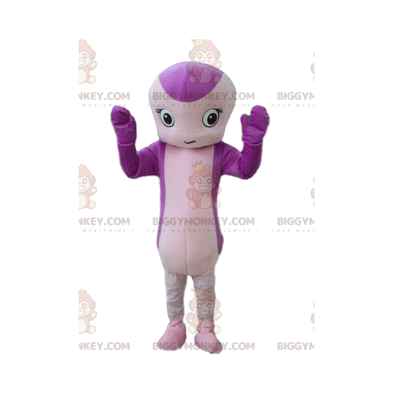 Costume de mascotte BIGGYMONKEY™ de serpent, de créature mauve