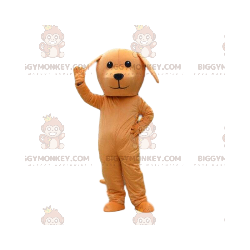 Orange hund BIGGYMONKEY™ maskotdräkt, orange dräkt, hunddräkt -