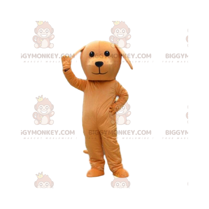 Orange hund BIGGYMONKEY™ maskotkostume, orange kostume