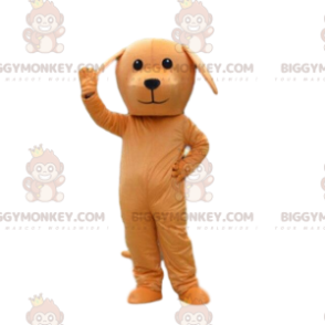 Orange hund BIGGYMONKEY™ maskotdräkt, orange dräkt, hunddräkt -