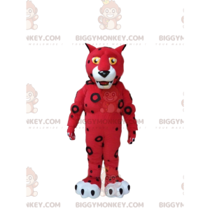 Costume de mascotte BIGGYMONKEY™ de tigre rouge et blanc