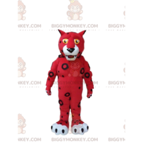 Disfraz de mascota BIGGYMONKEY™ de tigre rojo y blanco, disfraz