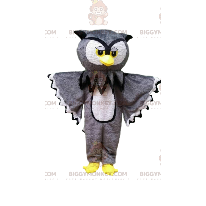 Κοστούμι μασκότ Giant Grey and White Owl BIGGYMONKEY™, Στολή