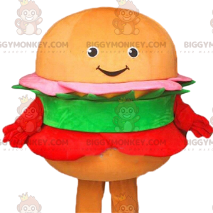 Costume de mascotte BIGGYMONKEY™ de hamburger, costume de fast