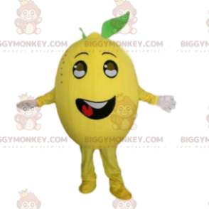 Costume de mascotte BIGGYMONKEY™ de citron jaune, costume