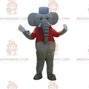 Costume da mascotte elefante grigio BIGGYMONKEY™, costume da