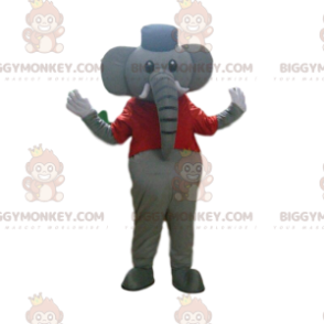 Gray elephant BIGGYMONKEY™ mascot costume, circus costume