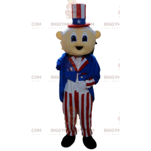 Fato de mascote do famoso patriota americano Tio Sam