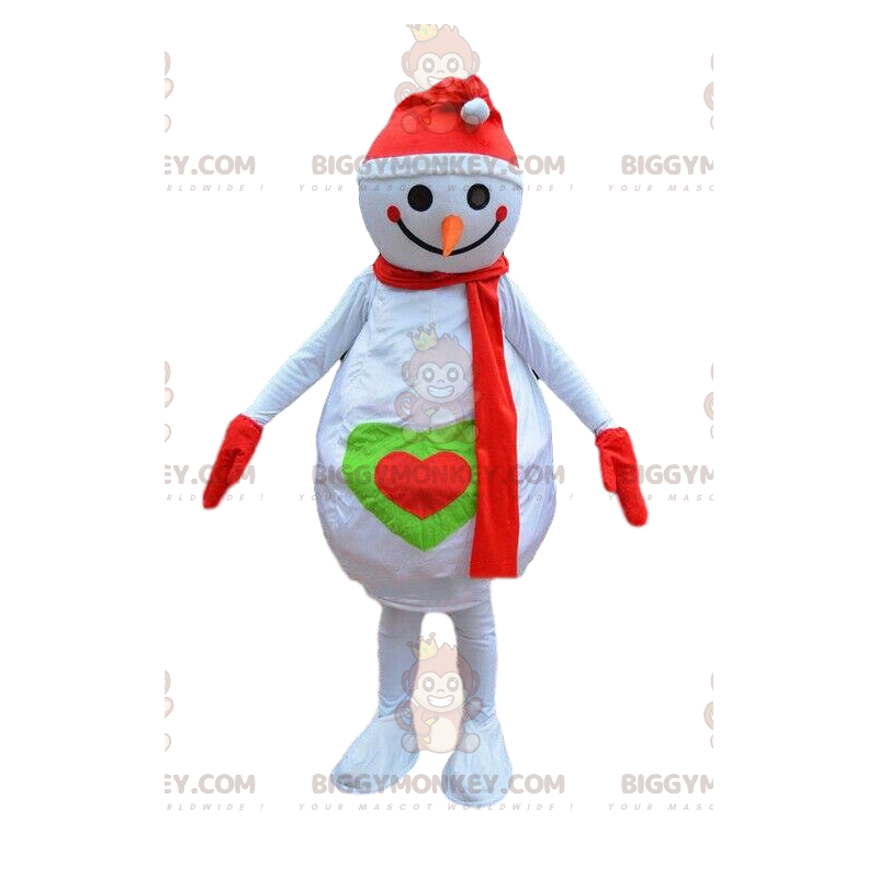 Snowman BIGGYMONKEY™ mascot costume, mountain costume