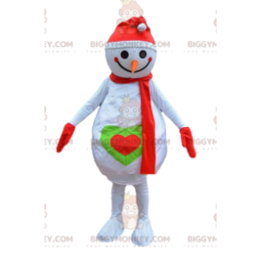 Costume de mascotte BIGGYMONKEY™ de bonhomme de neige, costume