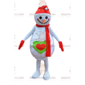 Snowman BIGGYMONKEY™ mascot costume, mountain costume