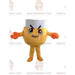 Costume de mascotte BIGGYMONKEY™ de crabe jaune avec une toque