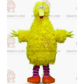 BIGGYMONKEY™-mascottekostuum Yellow Bird All Hairy Giant Bird