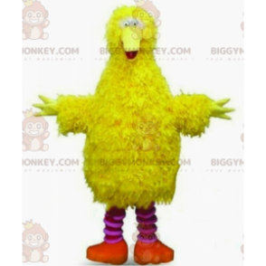Costume de mascotte BIGGYMONKEY™ d'oiseau jaune, tout poilu