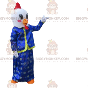 BIGGYMONKEY™ Disfraz de mascota Gallo, vestido asiático de