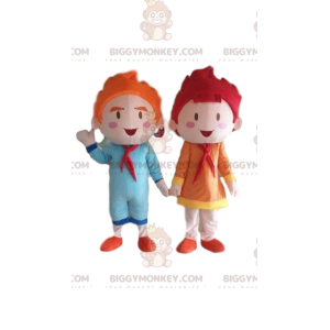 2 bambini mascotte di BIGGYMONKEY™, bambole, un maschio e una