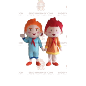 2 dzieci maskotki BIGGYMONKEY™, lalki, chłopiec i dziewczynka -