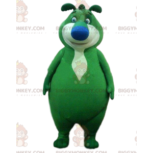 Green bear BIGGYMONKEY™ mascot costume, green teddy bear