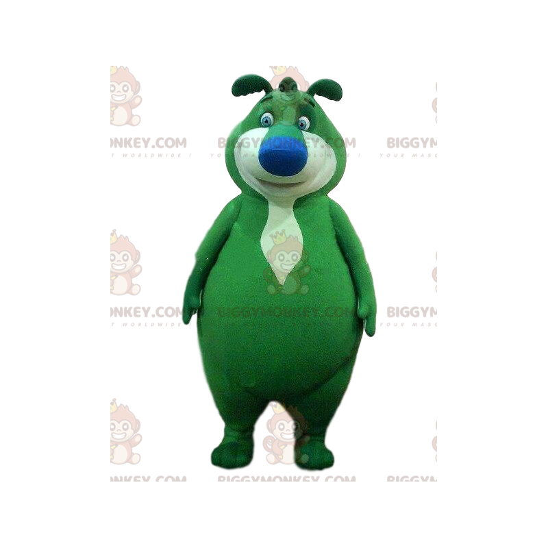 Kostým maskota zeleného medvěda BIGGYMONKEY™, kostým zeleného