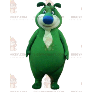 Green bear BIGGYMONKEY™ mascot costume, green teddy bear