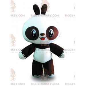 BIGGYMONKEY™ mascottekostuum van zwart-witte panda, gigantische