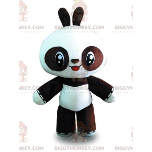 Disfraz de mascota BIGGYMONKEY™ de panda blanco y negro, oso