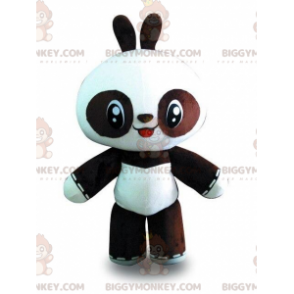 BIGGYMONKEY™ maskotkostume af sort og hvid panda, kæmpe