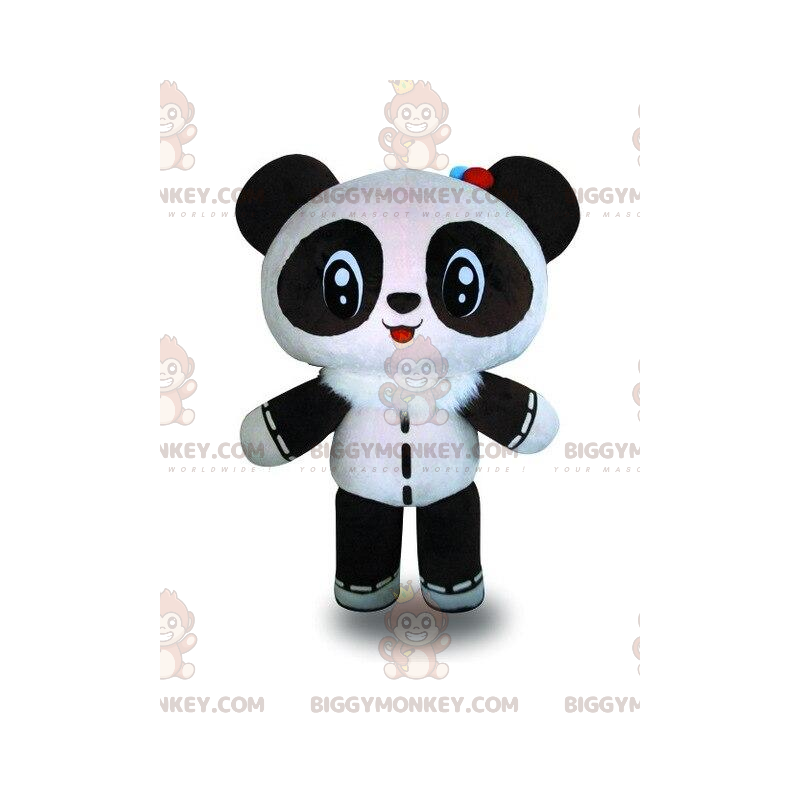 BIGGYMONKEY™ mascot costume doll, black and white panda, bear