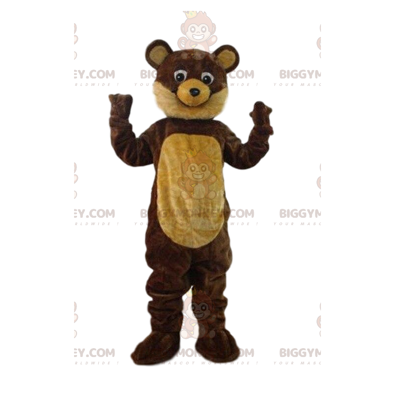 Braunes und braunes BIGGYMONKEY™-Maus-Maskottchen-Kostüm