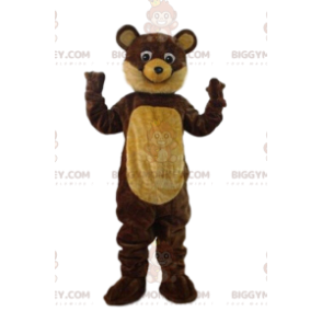 Costume da mascotte BIGGYMONKEY™ topo marrone e marrone chiaro