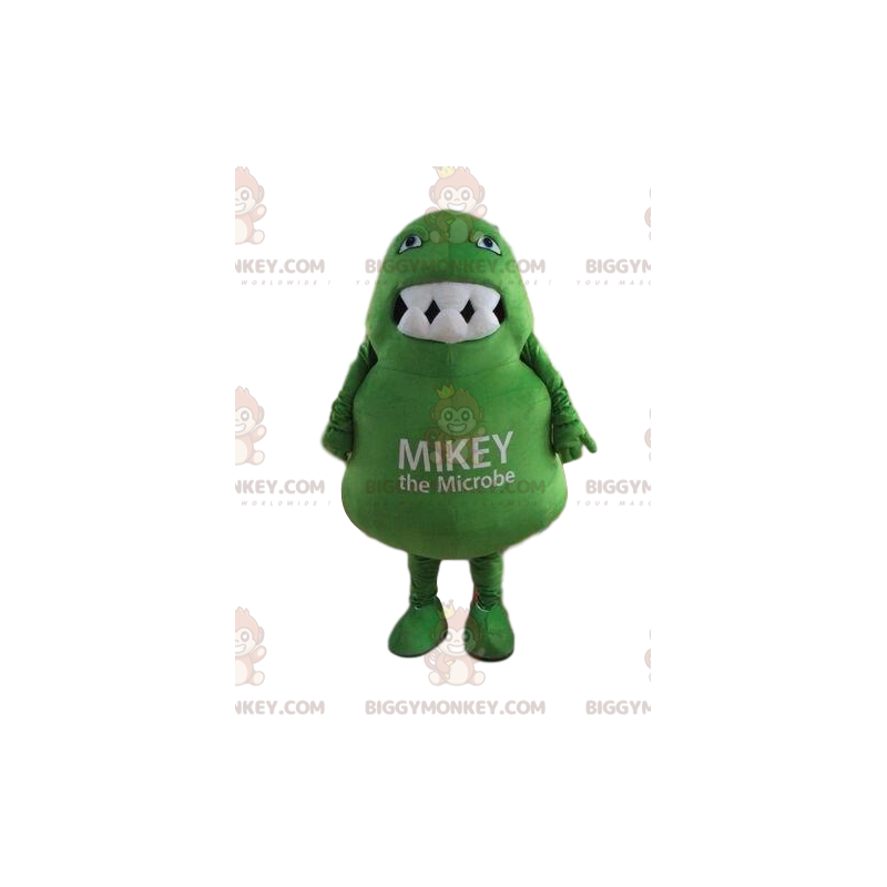 Groene microbe BIGGYMONKEY™ mascottekostuum, monsterkostuum