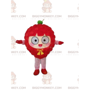 Kæmpe hindbær BIGGYMONKEY™ maskot kostume, rød frugt kostume -