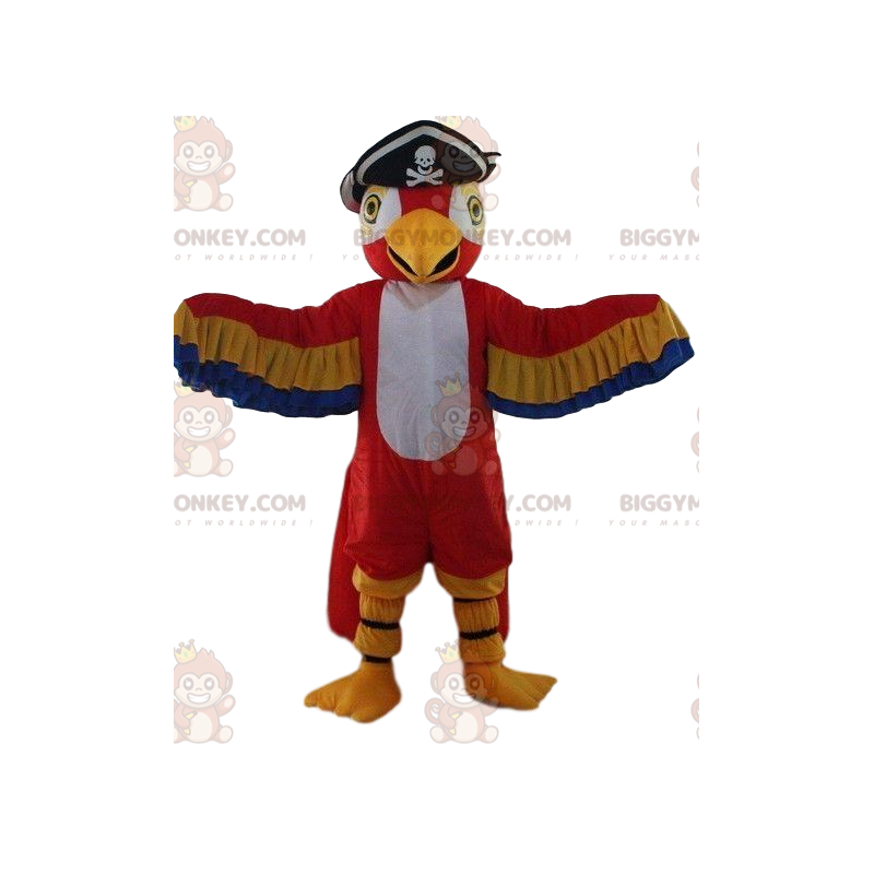 BIGGYMONKEY™ Mascottekostuum Kleurrijke papegaai met