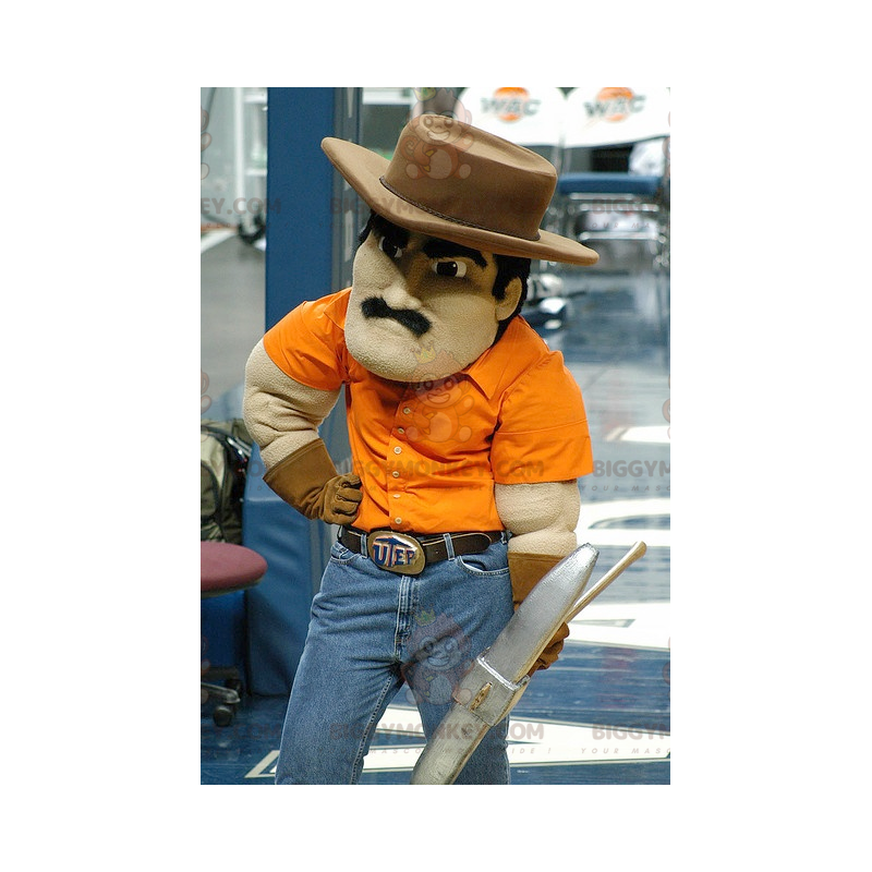 Kostým maskota horníka s knírem BIGGYMONKEY™ – Biggymonkey.com