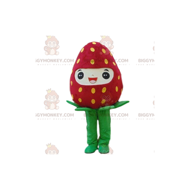 Kostým maskota Giant Smiling Strawberry BIGGYMONKEY™, kostým