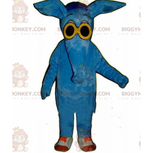 BIGGYMONKEY™ Myresluger maskotkostume, elefantkostume, blåt dyr