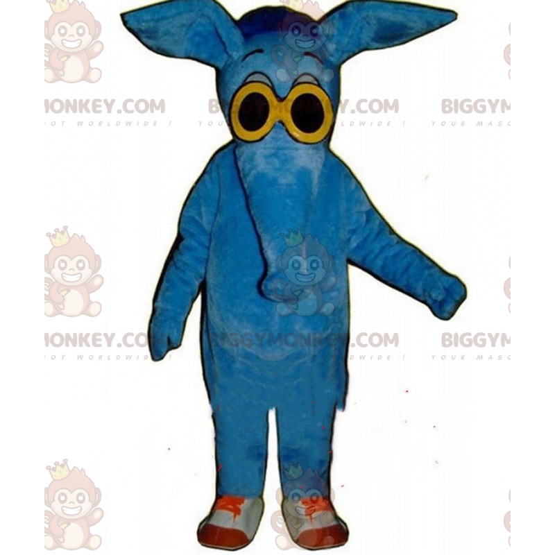 BIGGYMONKEY™ Anteater Mascot Costume, Elephant Costume, Blue