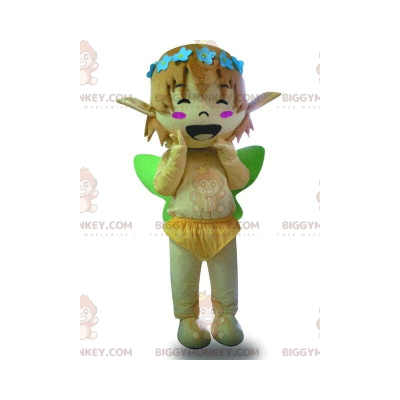 BIGGYMONKEY™ mascot costume of elf, woodland pixie, fairy