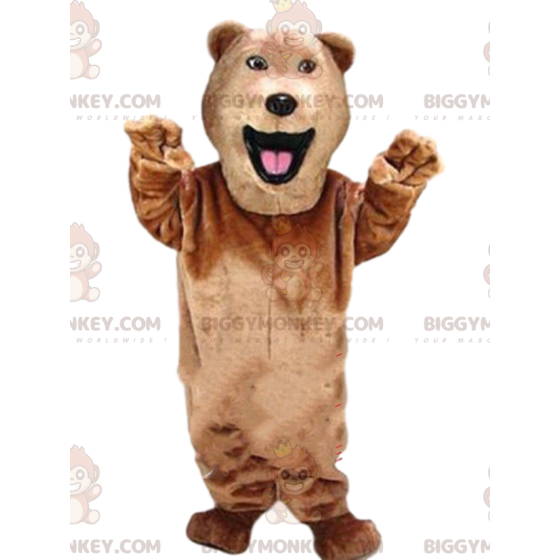Ρεαλιστική στολή μασκότ BIGGYMONKEY™, στολή καφέ αρκούδας, καφέ