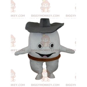 White tooth BIGGYMONKEY™ mascot costume, giant tooth costume –