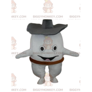 Costume da mascotte BIGGYMONKEY™ con dente bianco, costume da