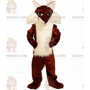 Costume de mascotte BIGGYMONKEY™ de beau renard marron et