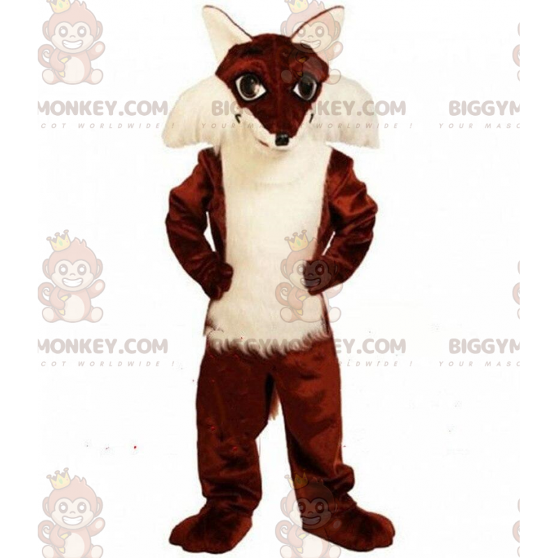 Costume de mascotte BIGGYMONKEY™ de beau renard marron et