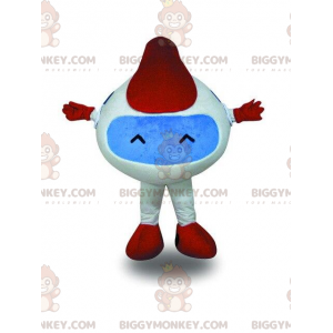 Kostium maskotki biało-czerwonego robota BIGGYMONKEY™, kostium