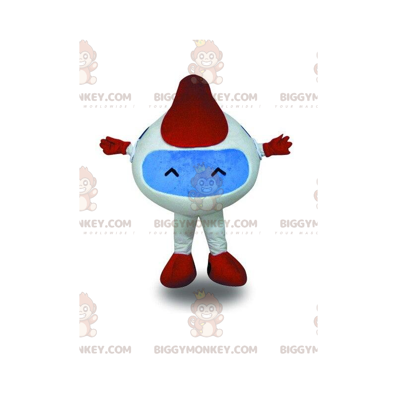 Costume de mascotte BIGGYMONKEY™ de robot blanc et rouge