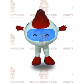 Costume da mascotte BIGGYMONKEY™ robot bianco e rosso, costume