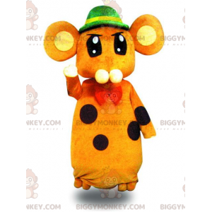 Very original orange mouse BIGGYMONKEY™ mascot costume, rodent