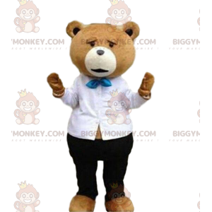 Stijlvol teddybeer BIGGYMONKEY™ mascottekostuum, stijlvol
