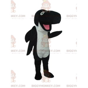 BIGGYMONKEY™ Costume da mascotte Orca, balena bianca e nera