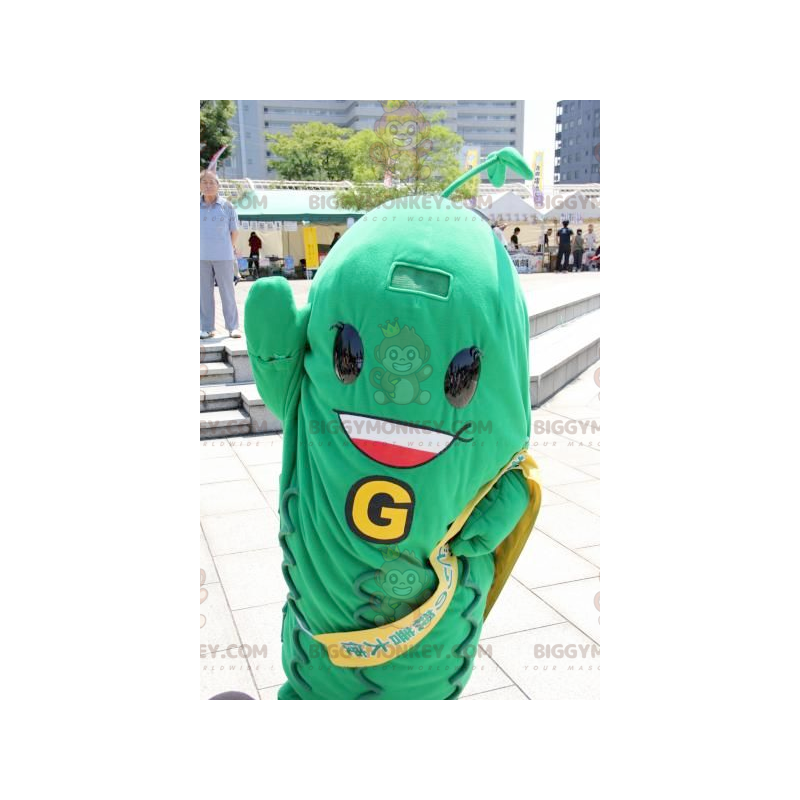 Green Vegetable Pickle Green Bean BIGGYMONKEY™ Mascot Costume –